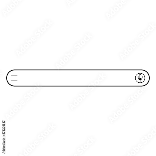 Stock Web Search Bar Line vector, search box internet browser