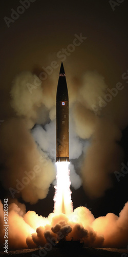 Striking intercontinental ballistic missile launch , generated by IA