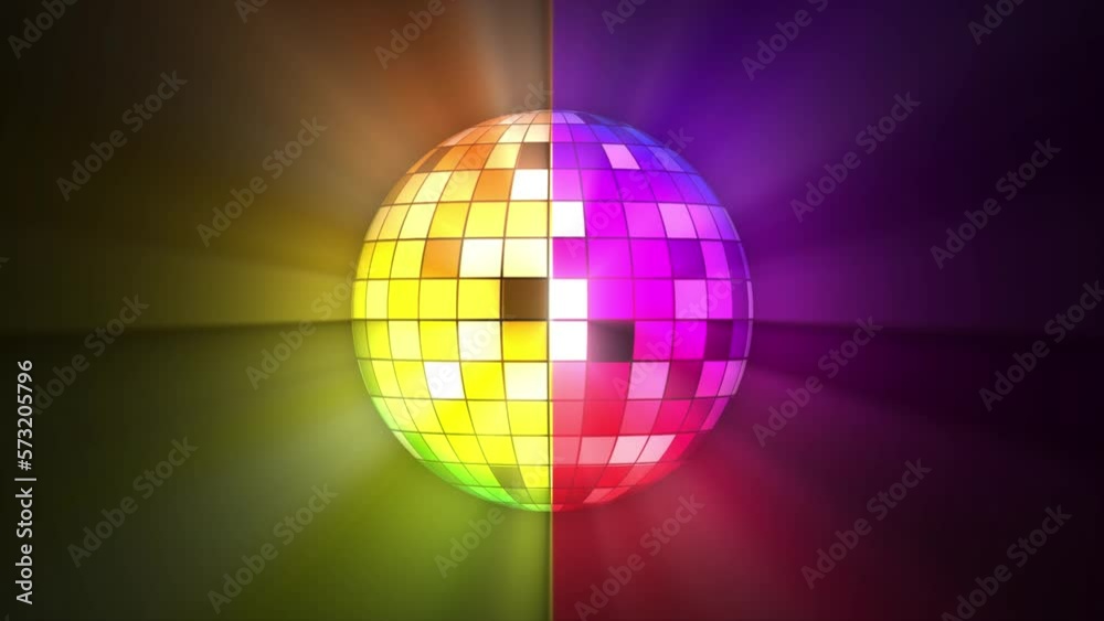 4K clockwise rotating colorful disco ball. Array of bright, glowing colors on glitter ball. Shining spherical mirror ball with a complex display stock video. 4K clockwise rotating colorful disco ball. Array of bright, glowing colors on glitter ball. Shining spherical mirror ball with a complex display stock video.