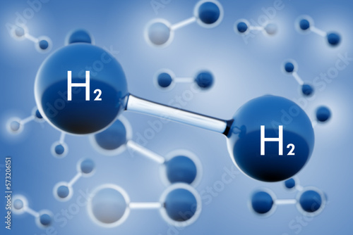H2 molecule. Hydrogen cell ...