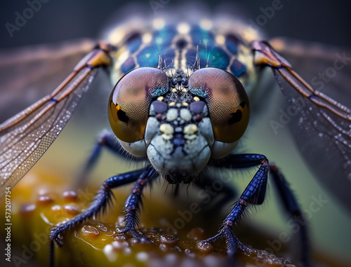 Dragonfly Macro Photography: Stunning Insect Illustration Created with Generative AI