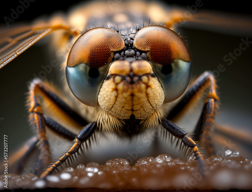 Dragonfly Macro Photography: Stunning Insect Illustration Created with Generative AI