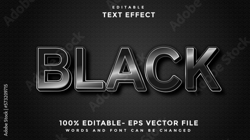 Black Editable Text Effect Design Template, Effect Saved In Graphic Style