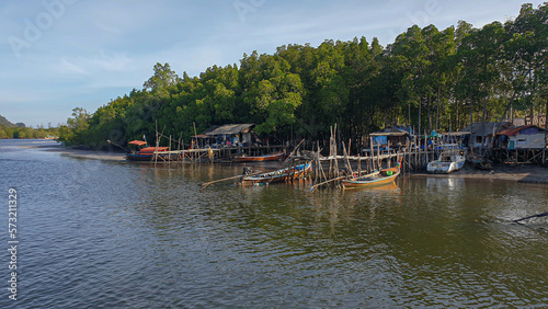 Fishermen village on a Ko muk island, Thailand.