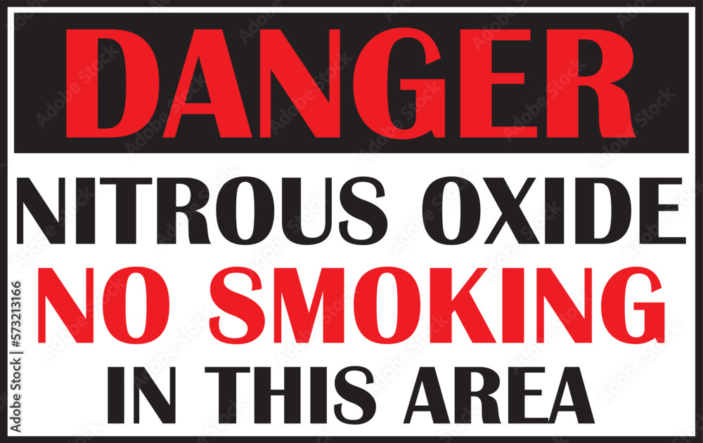 Nitrous oxide no smoking in this area warning sign vector, nitrous oxide warning, nitrous oxide warning sign eps