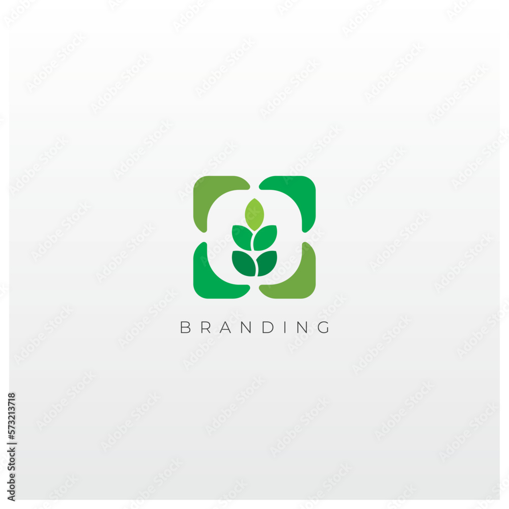 Natural Organic Leave Spa Green Vector Logo Natural Organic Leave Spa Green Vector Logo