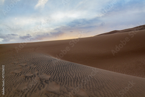 Rippled Sand Sunset Great Sand Dunes Colorado