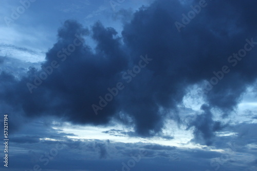 dark blue cloud with white light sky background and midnight evening time 