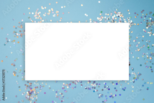 Holiday Backdrop. Party, birthday party, wedding, party concept. Flat layout, top view, mock up. Postcard with copy space for inscription.