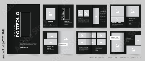 Portfolio or real estate portfolio or architecture portfolio or interior portfolio design template
