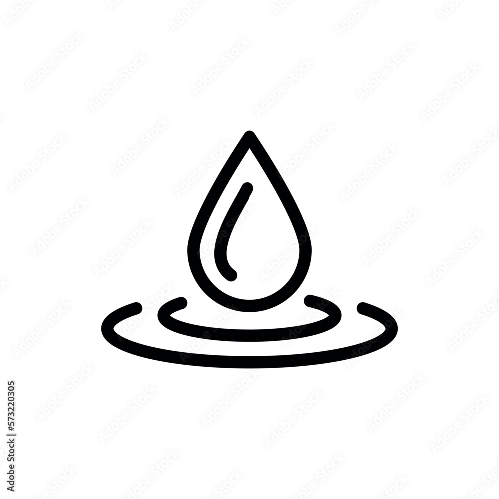 Water drop color line icon. Liquid flow. Water drop color line icon. Liquid flow.