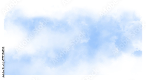 blue color brush smoke