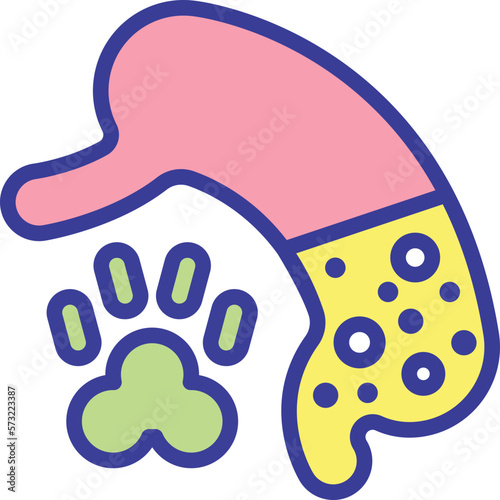 stomach flat line style icon