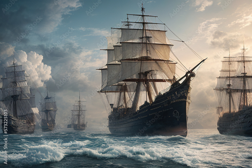 Obraz premium A Pirate Ship