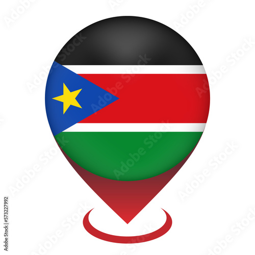 Map pointer with contry South Sudan. South Sudan flag. Vector illustration. Free Download Map pointer with contry South Sudan. South Sudan flag. Vector illustration. - GFXLoad