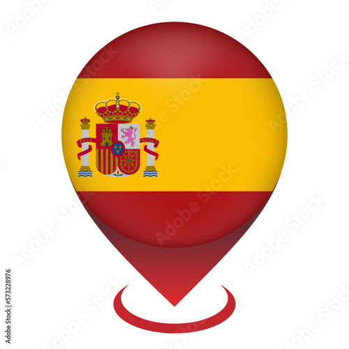 Free Download Map pointer with contry Spain. Spain flag. Vector illustration. - GFXLoad
