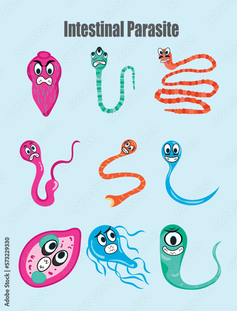 parasite intestinal Stock Vector | Adobe Stock