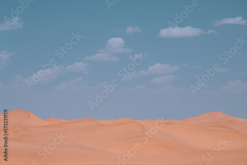 sand dunes in the desert and sky