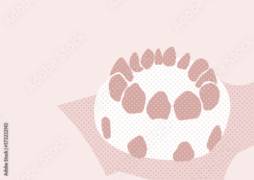 いちごののったショートケーキのホールケーキのイラスト