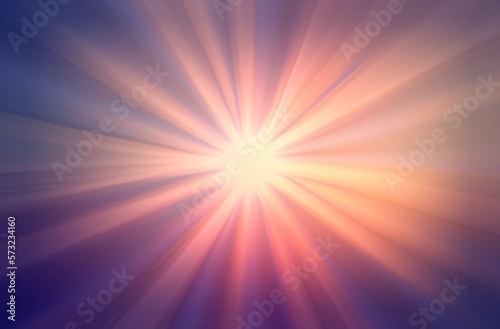 Rays on toned colorful ombre background. Blur abstract illustration retro style.