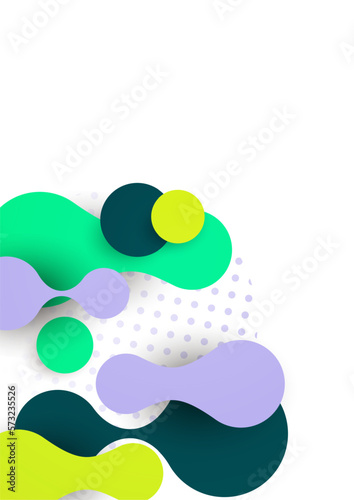Wallpaper Mural Abstract overlay shapes. Wavy shapes, flowing elements, flow lines. Trendy futuristic design for banner, flyer, poster, logo. Vector Torontodigital.ca