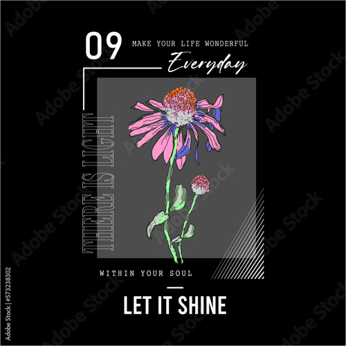 Make your life wonderful everyday typographic slogan illustration print for graphic tee t shirt or poster - Vector