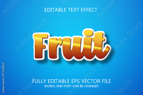 Fruit 3d editable text effect