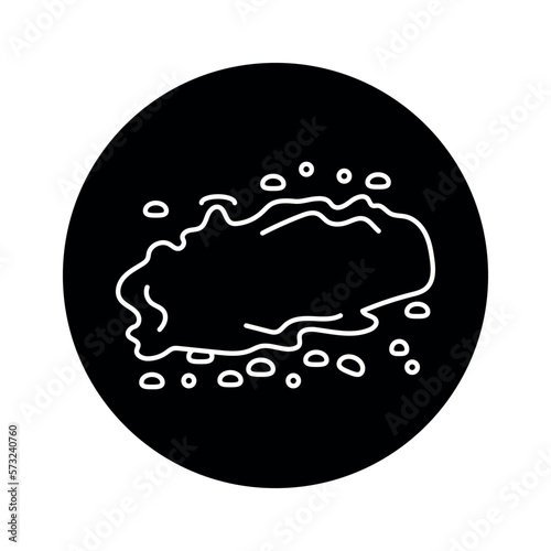 Pool of blood color line icon. Bleeding and injuries concept.