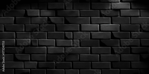 Versatile and Striking  black Painted Brick Wall Texture for Backgrounds or Wallpapers - Ideal for Interior Design  Architecture  and DIY Projects  generative ai