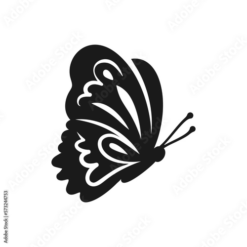 Butterfly icon, Butterfly silhouette Isolated vector illustration