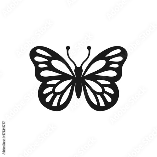 Butterfly icon, Butterfly silhouette. Isolated vector illustration