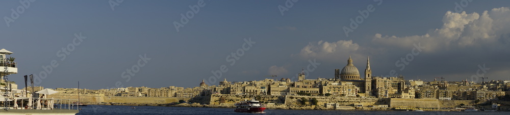 valletta cityscape panorama, malta