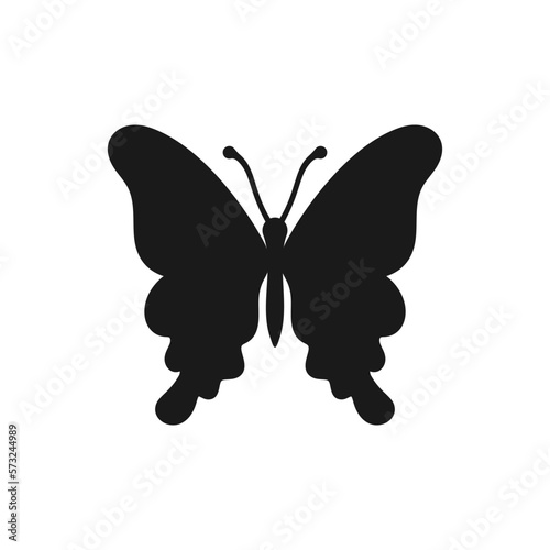 Butterfly icon, Butterfly silhouette Isolated vector illustration