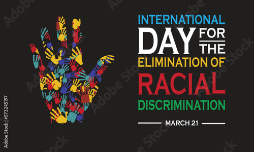 International Day For The Elimination of Racial Discrimination banner. Vector illustration
