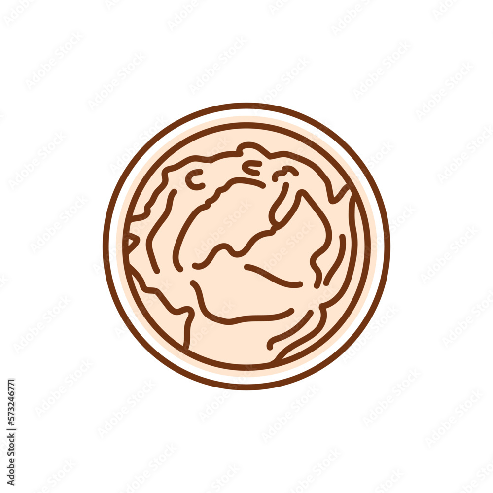 Cream cheese black line icon. Dairy product. Cream cheese black line icon. Dairy product.
