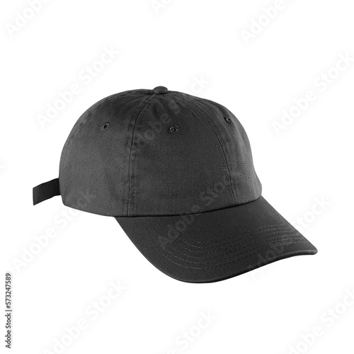 Black cap isolated transparent without shadow