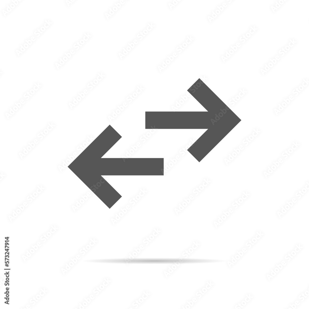 Exchange arrow icon vector in flat style Exchange arrow icon vector in flat style
