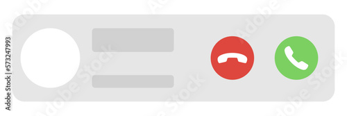 Phone incoming call. Vector flat icon
