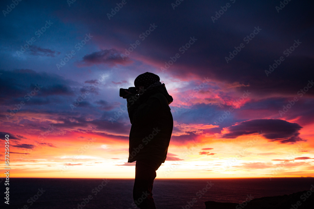 silhouette of a person vík i Myrdal 