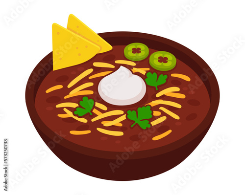 Chili con carne illustration