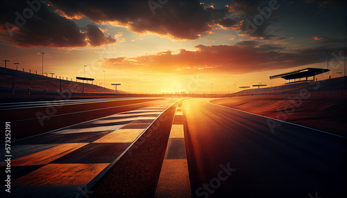 Panoramic view of abstract race Ring. © PaulShlykov