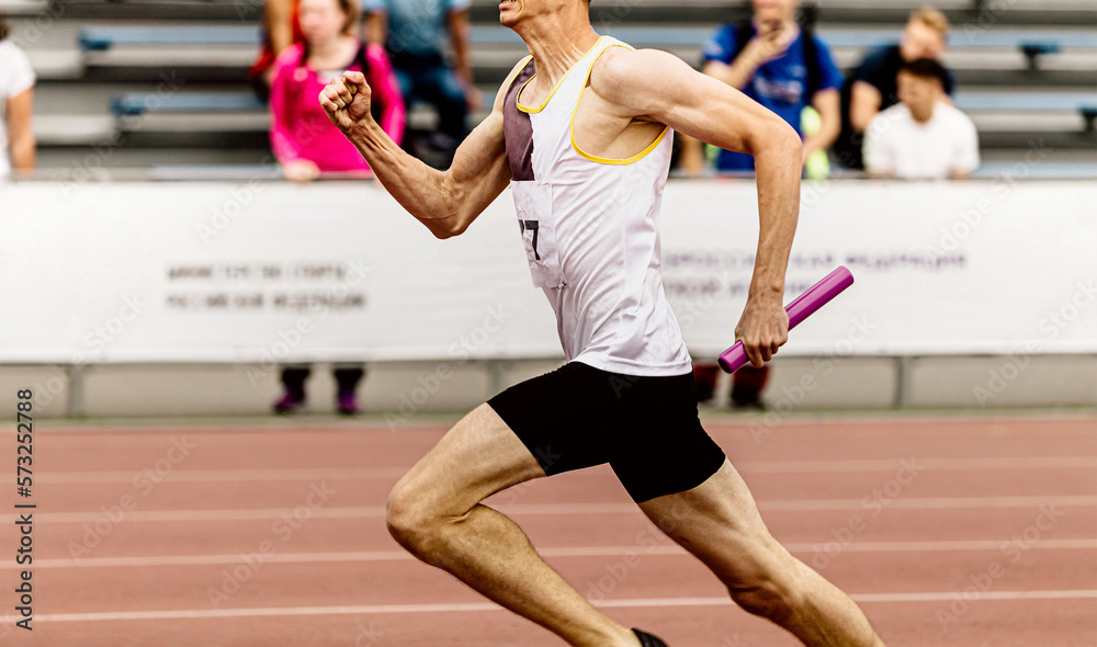 male athlete runner run relay race run