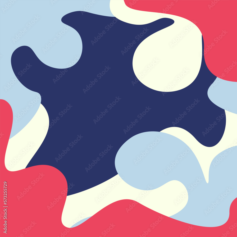 navy red blue beige retro abstract art illustration for wallpaper, poster, cover