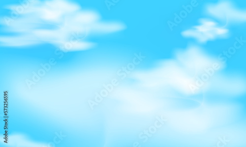 Beautiful White Clouds in Blue Sky. Illustration