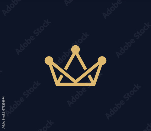 Crown logo icon. Vector logo design template