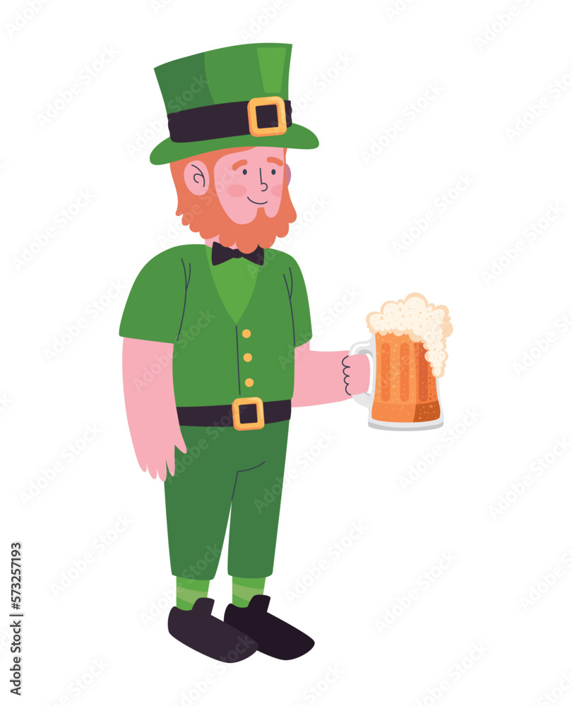 leprechaun drinking beer