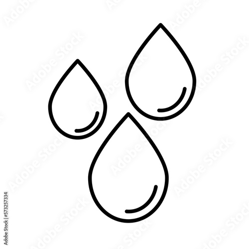 Simple dripping water drop icon. Wet. Vector.