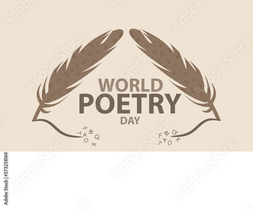 World Poetry Day. Holiday concept. Template for background, banner, card, poster