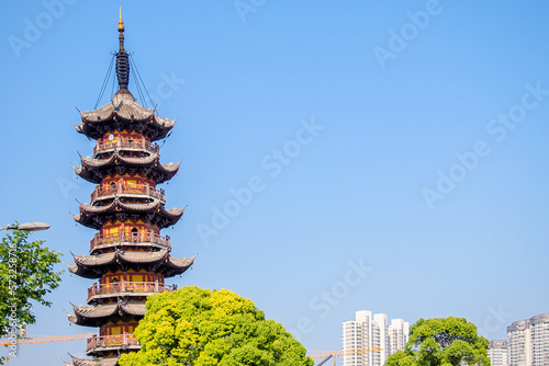Photography Landscape of Longhua temple,located in Shanghai,China