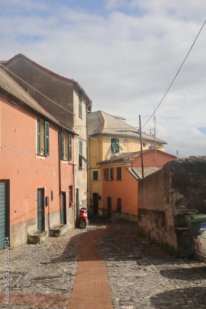 Old district in Genoa Granarolo, Italy